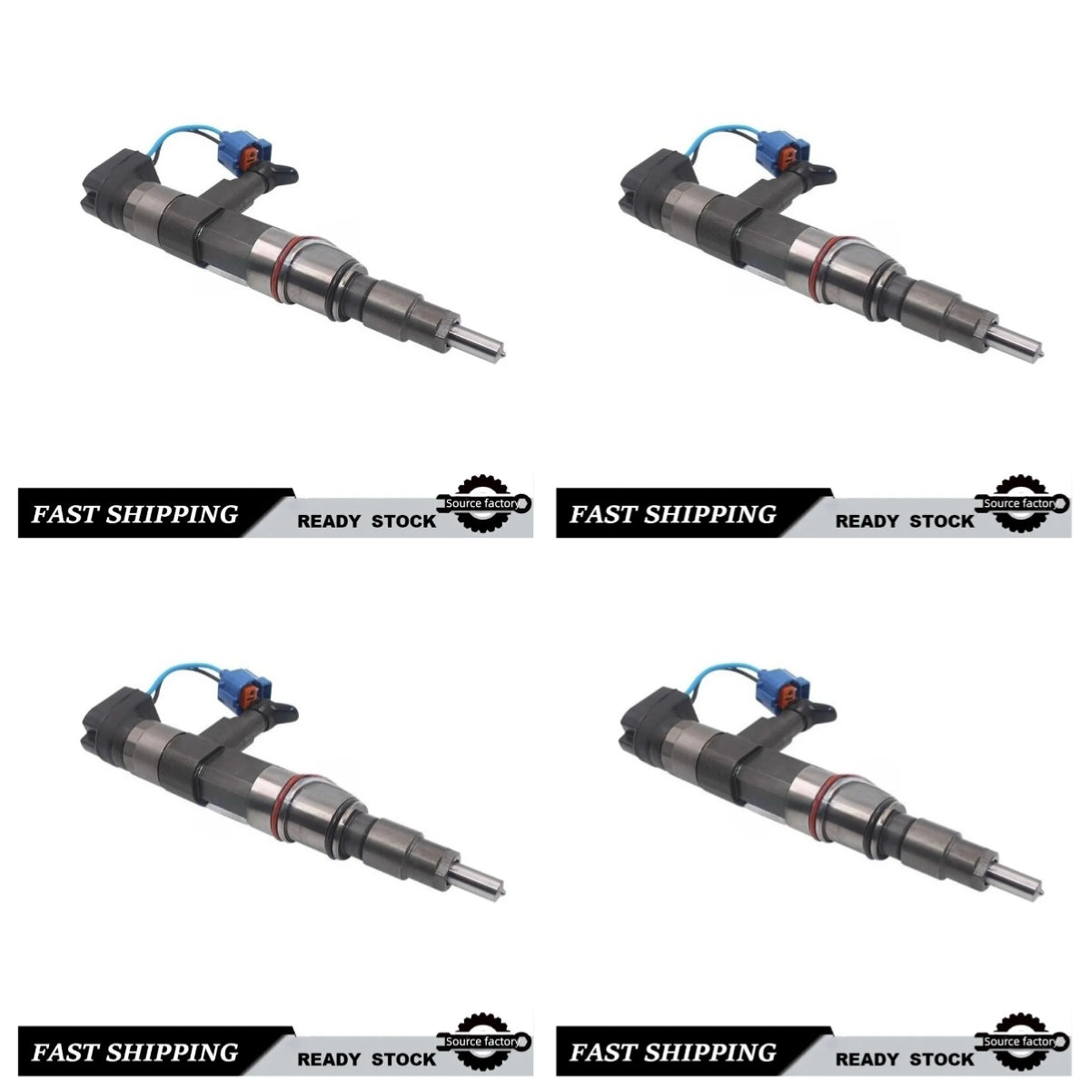Fuel Injector Common Rail Injector Assembly 0445120095 for Toyota 0986435636 23670-E0243 -High Flow Car Accessories