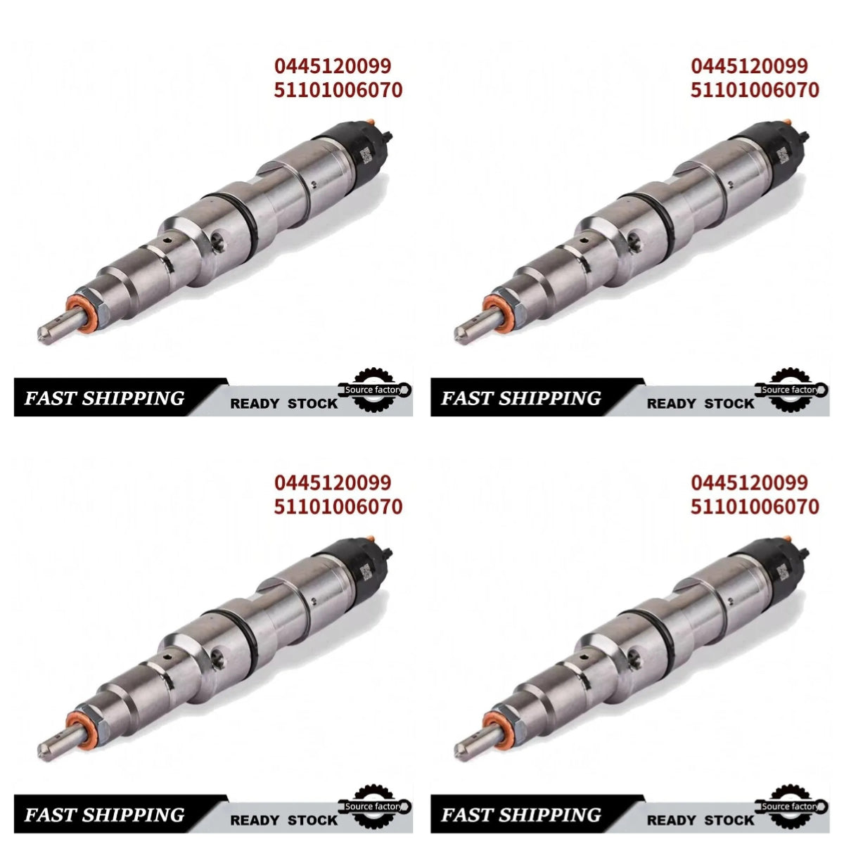 Fuel Injector0445120099/120148 51101006070 Diesel Fuel Injector for MAN D0834LFL5 TGL TGM Truck-High FlowCar Accessories