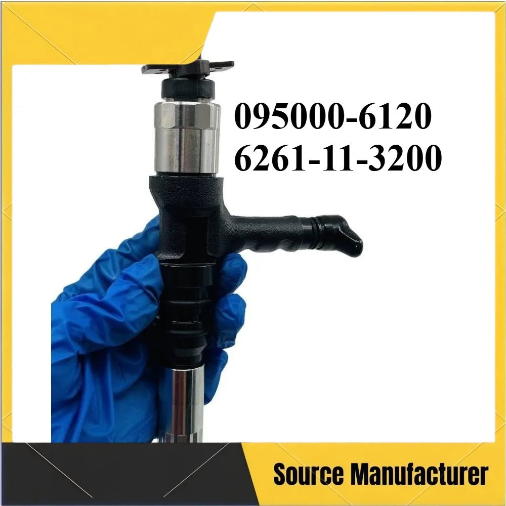 Common Rail Injector095000-6120 0950006120 6261-11-3200 Fuel Injector for Komatsu PC450-7 PC650-8-car accessories Fast Delivery