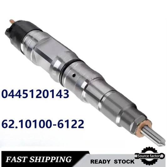 Fuel Injector 0445120143/120180 6210100-6122 for MAN Navistart 13.0L G13 CAT 2008 2009-High Flow Car Accessories