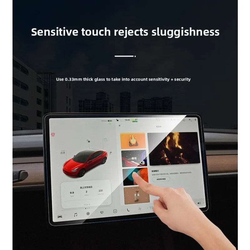 in stock Hard film for Tesla 3 Y X S central control navigation screensaver glass tempered film car interior accessories