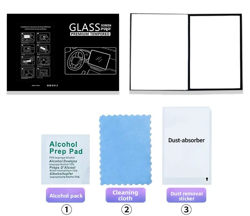 Glass Screen Protector for Tesla Refreshed Model 3 / Y Full Screen HD Clear Car Navigation Central Control Protective Film