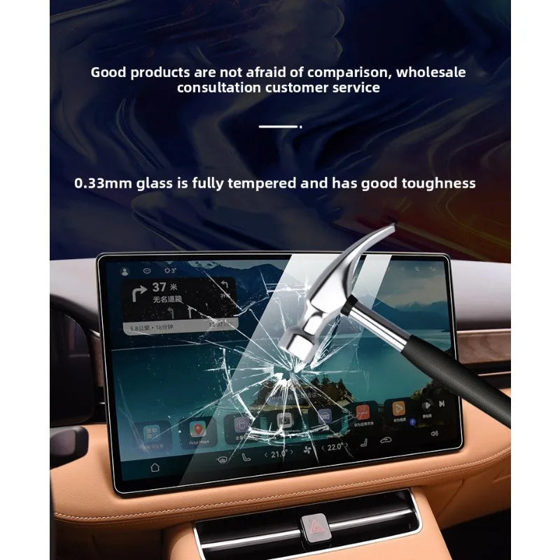 For 2025 Tesla Model YL Car Tempered Glass Screen Protector Central Control Navigation Screen Protector Interior Accessories