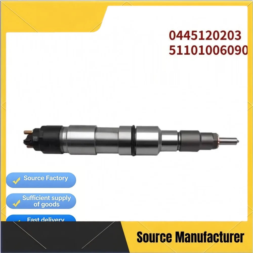 Fuel Injector 0445120203 51101006090 Common Rail Diesel Fuel Injector for MAN TEMSA-High FlowCar Accessories