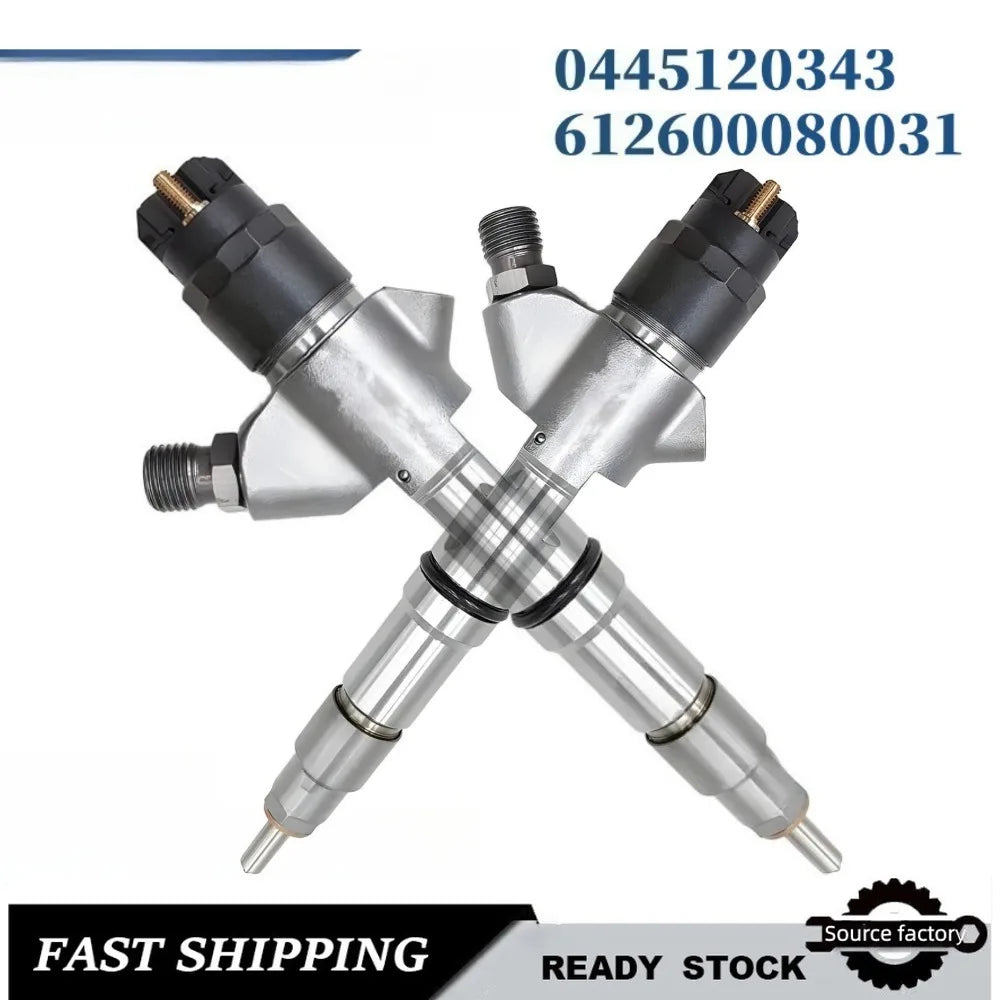 Fuel Injector0445120343 High Quality Diesel Fuel Injector for Weichai WD10-EU4 POWER 612600080031 -High Flow Car Accessories
