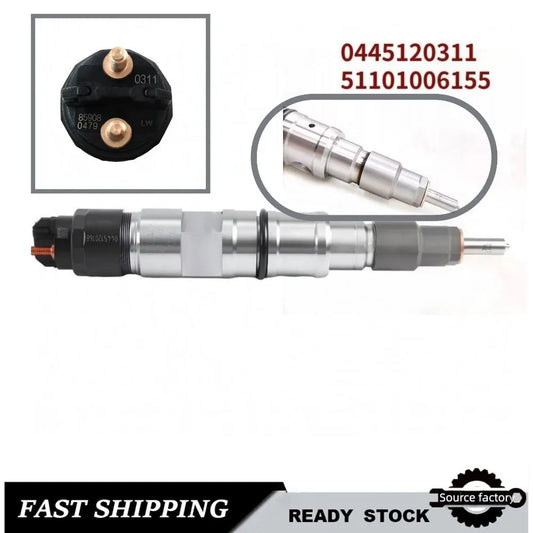 Fuel Injector0445120311 51101006155 Common Rail Diesel Fuel Injector for Men, Germany MAN Heavy Truck-High FlowCar Accessories