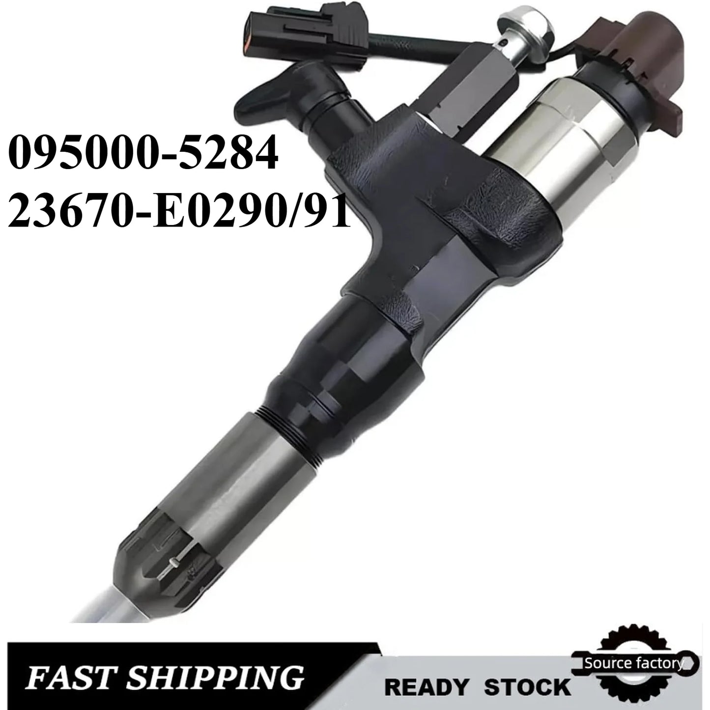 Common Rail Fuel Injector 095000-5284 23670-E0290/91 for Hino J08E Engine - Low Emission Fast Shipping