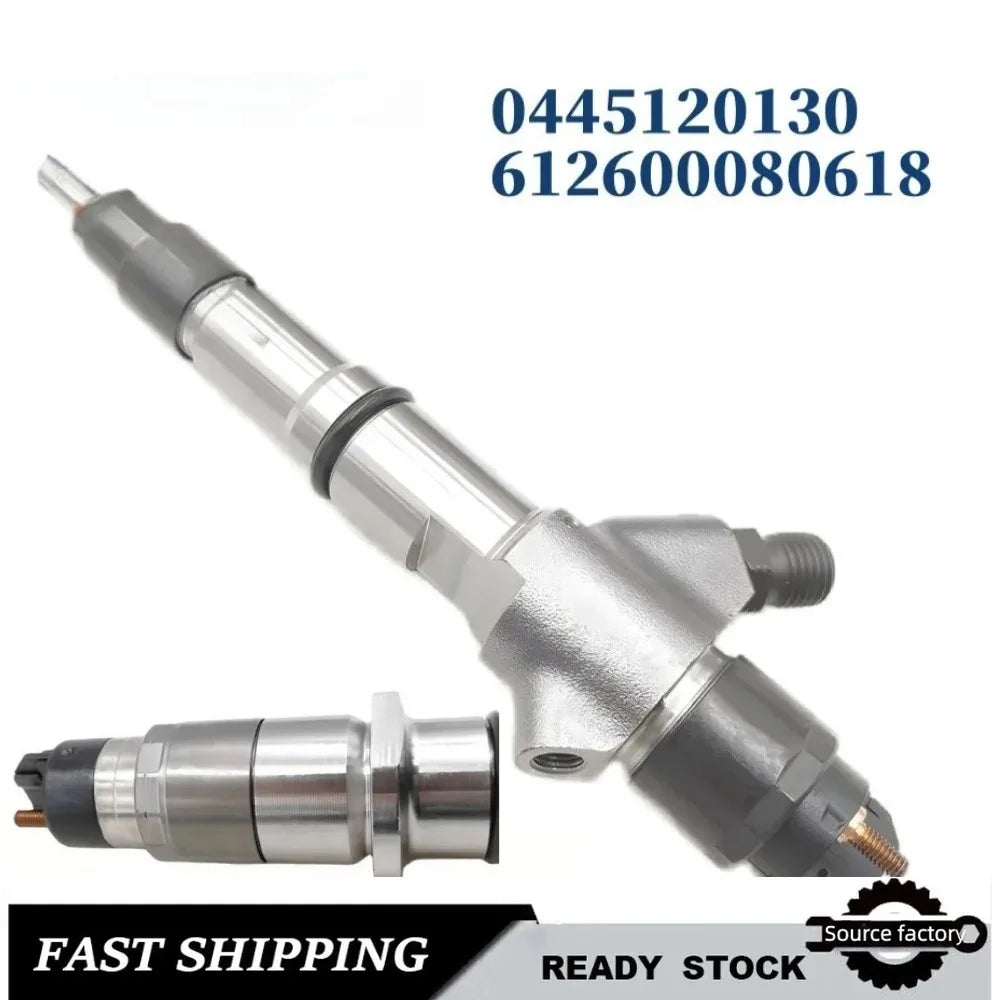 Fuel Injector0445120130/120222 Diesel Fuel Injector for Weichai WD10Delong 612600080618 InjectionValve-High Flow Car Accessories
