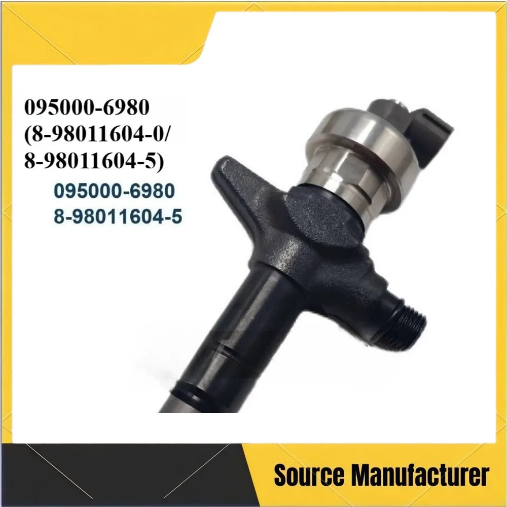 Common Rail Injector095000-6980 8-98011604-5 Diesel Fuel Injector for ISUZU Excavator 4J1 DMAX 3.0-car accessories Fast Delivery