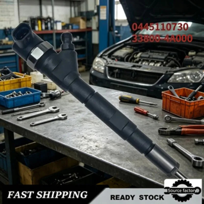 0445110730 33800-4A000 Diesel Fuel Injector for HYUNDAI H-1/Kia SORENTO 2.5 CRDi-Low Emission Fast Shipping