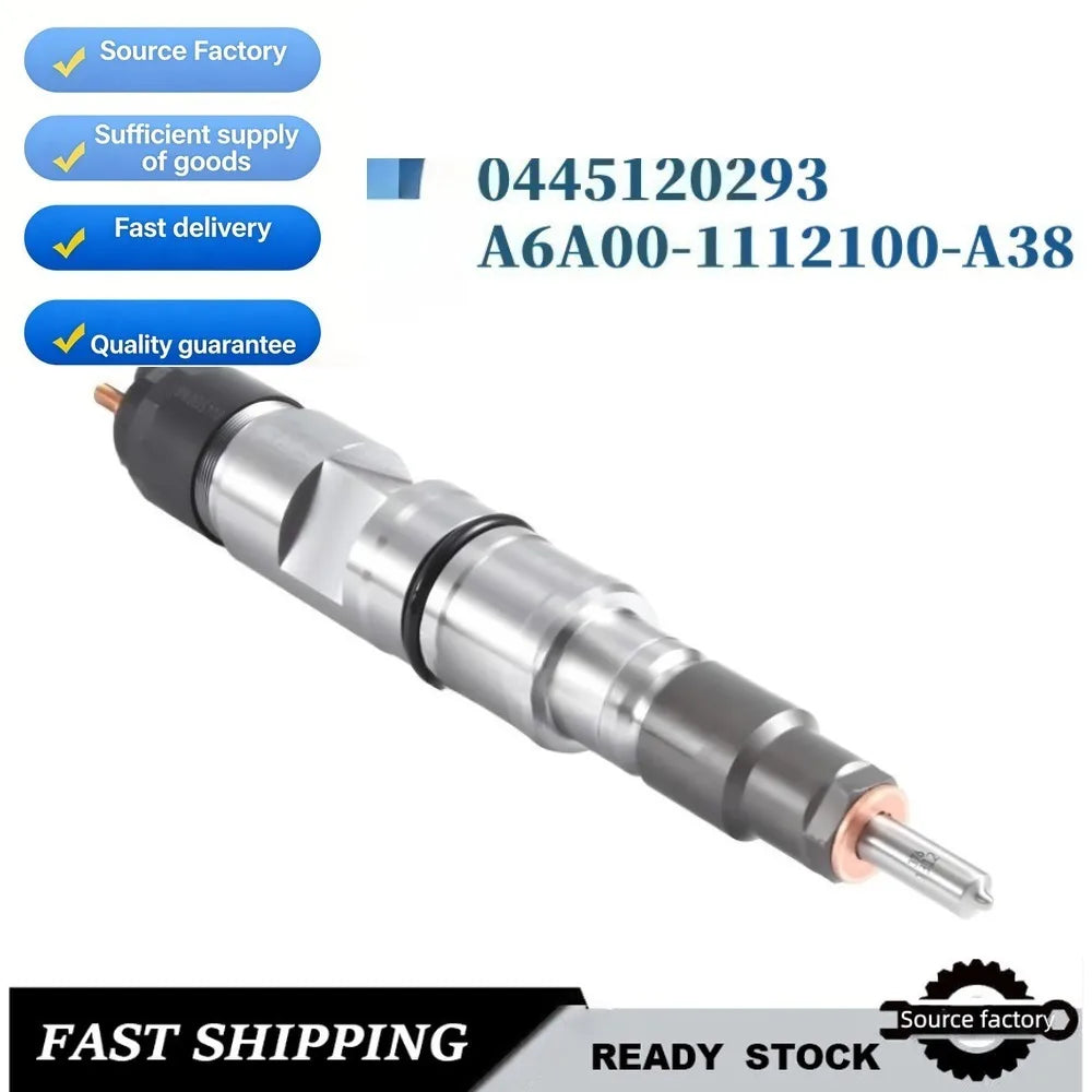 Fuel Injector0445120293/120435 High Quality Diesel Fuel Injector for Yuchai YC6J A6A00-1112100-A38-High Flow Car Accessories
