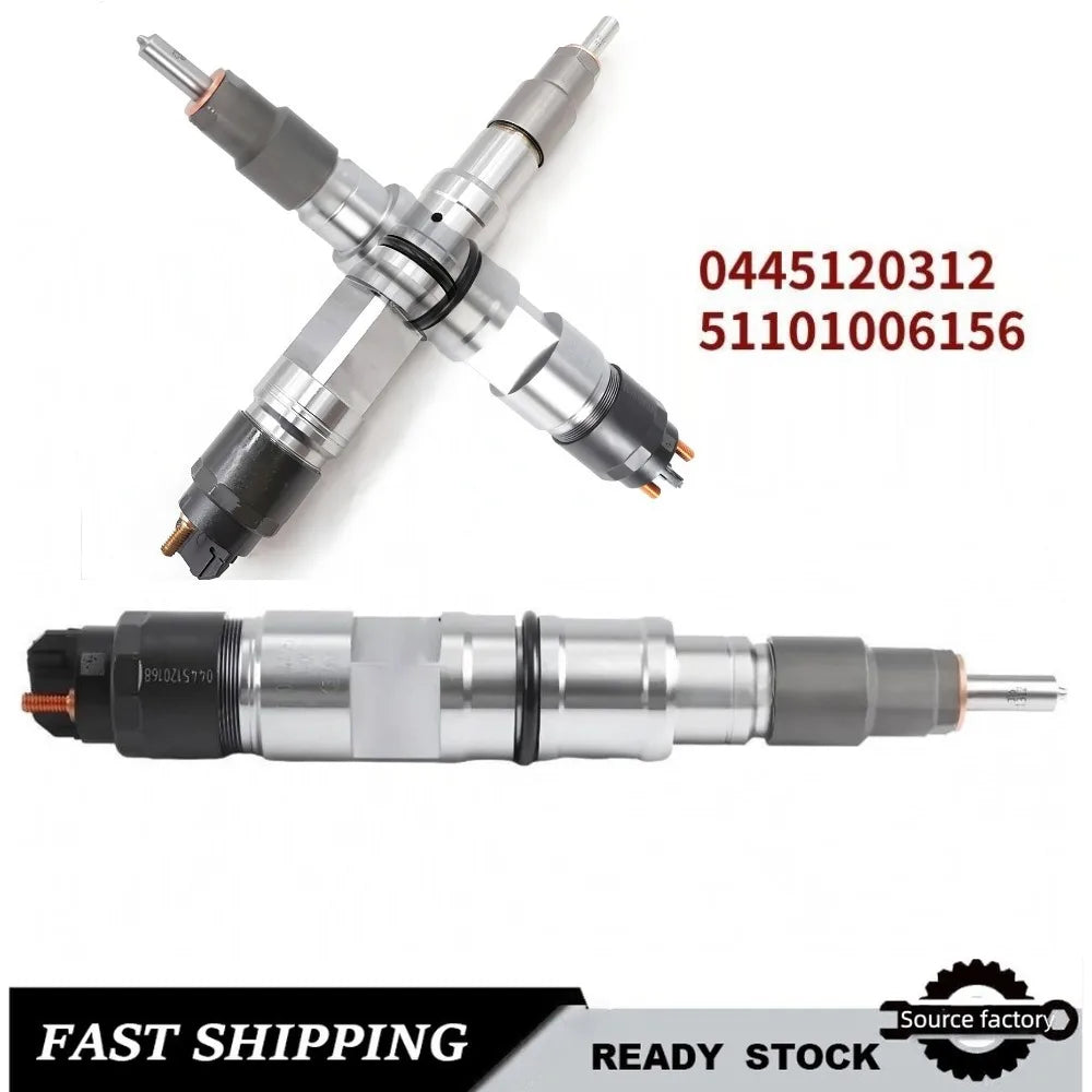 Fuel Injector0445120312 51101006156 Common Rail Diesel Fuel Injectors for MAN Heavy Duty Truck-High FlowCar Accessories