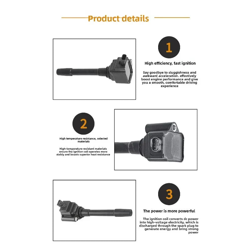4PCS Auto Ignition Coil High  55282087 for Jeep Compass 1.3 Accessories Easy Installation Ultra-fast Delivery