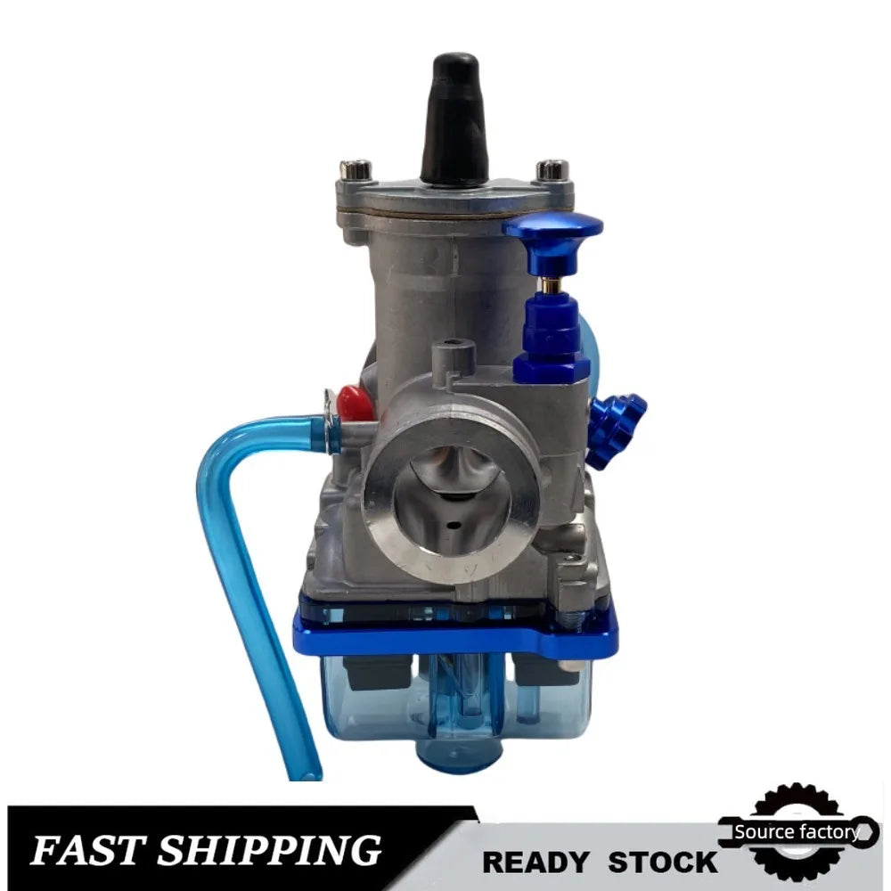 Carburetor for PWK21 24 26 28 30 32 34mm Transparent Blue Bottom Cover CNC High Speed Motorcycle Modification Accessories
