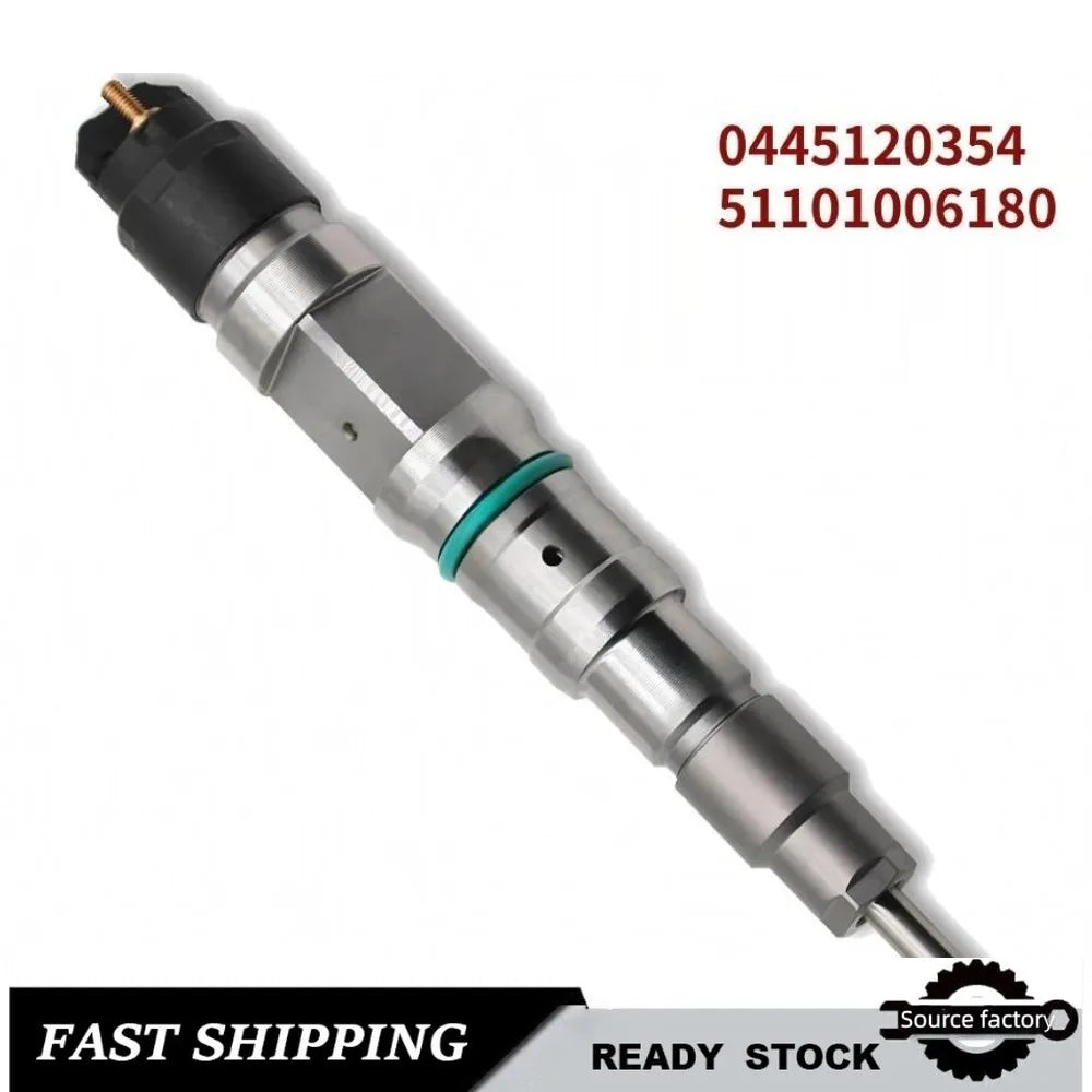 Fuel Injector 0445120354 51101006180 Common Rail Diesel Fuel Injector for MAN TGA TGS-High FlowCar Accessories