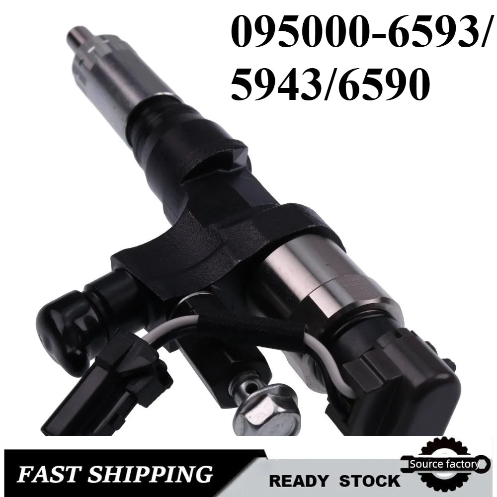 Common Rail Injector095000-6593/5943/6590 23670-E0010 Fuel Injector for Hino J08E 7.7d Engine 500 Series-car Accessories