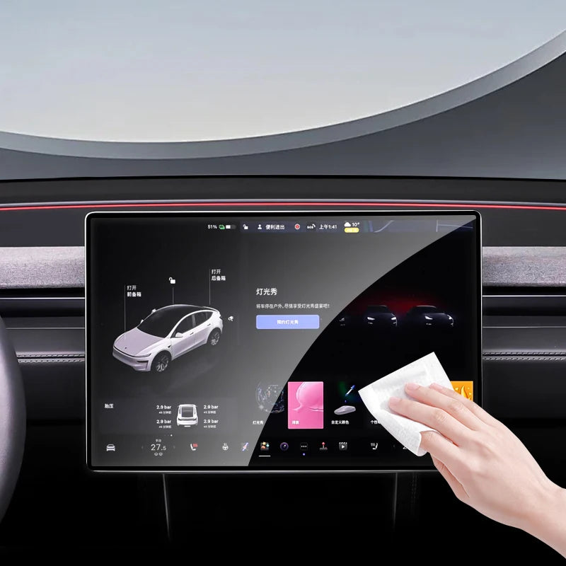 Glass Screen Protector for Tesla Refreshed Model 3 / Y Full Screen HD Clear Car Navigation Central Control Protective Film