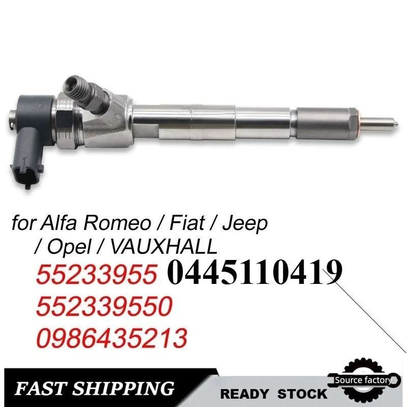 0445110419 Fuel Injector for α coefficient Romeo Fiat Jeep Opel Vauxhall-Low Emission Fast Shipping