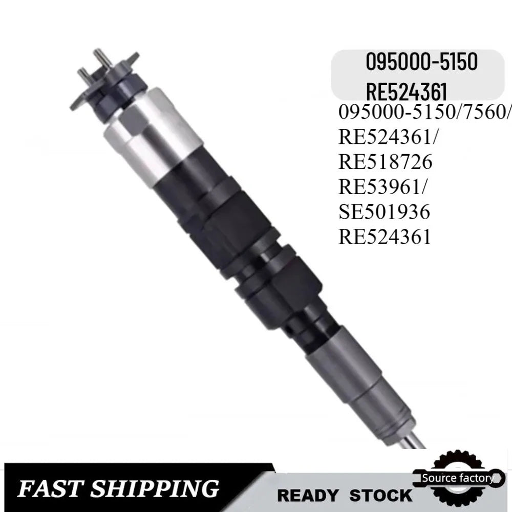 Common Rail Injector 095000-5150/7560/RE524361/RE518726 RE53961/SE501936 RE524361 Diesel Fuel Injector for John Deere 6081T-