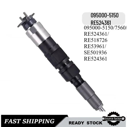 Common Rail Injector 095000-5150/7560/RE524361/RE518726 RE53961/SE501936 RE524361 Diesel Fuel Injector for John Deere 6081T-