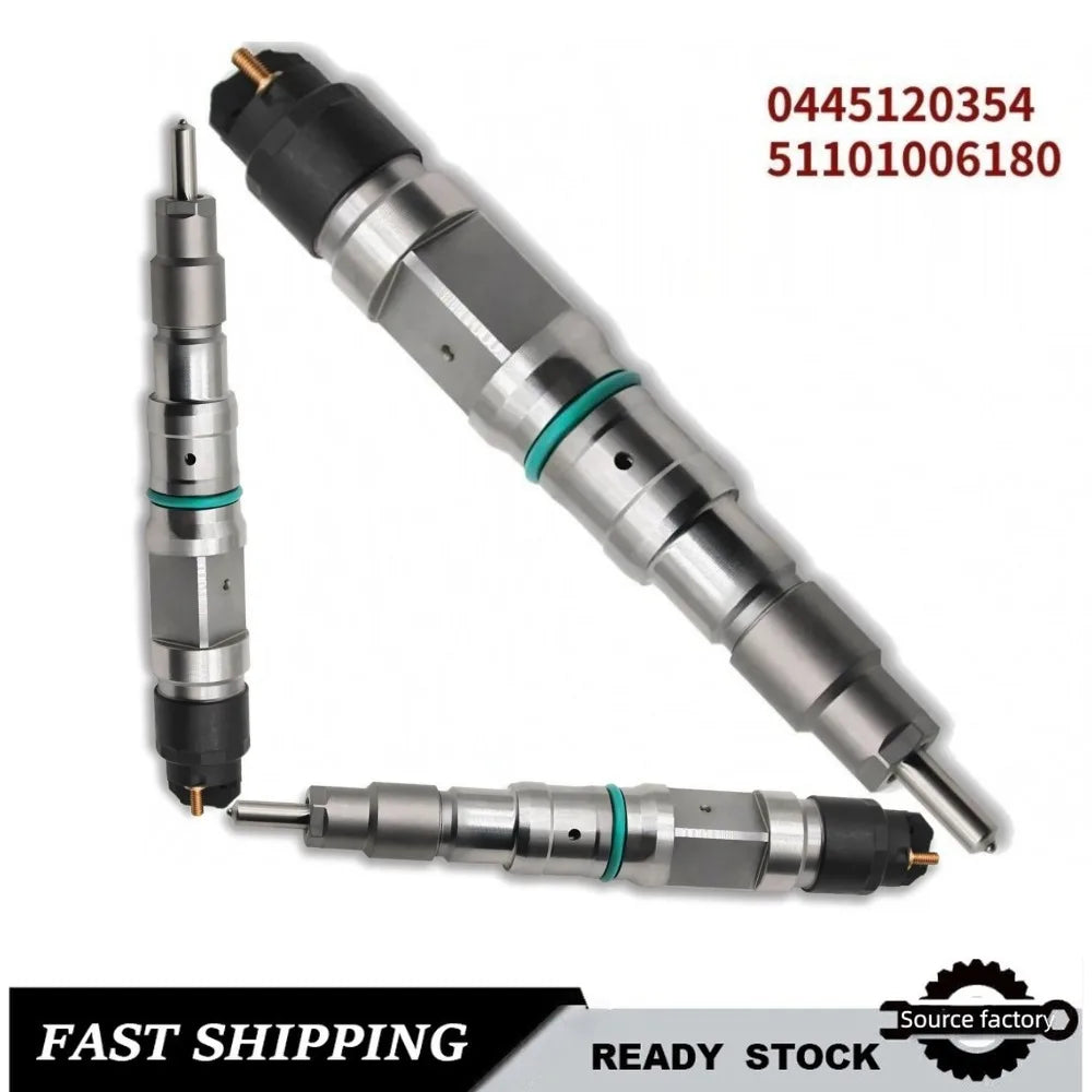 Fuel Injector 0445120354 51101006180 Common Rail Diesel Fuel Injector for MAN TGA TGS-High FlowCar Accessories