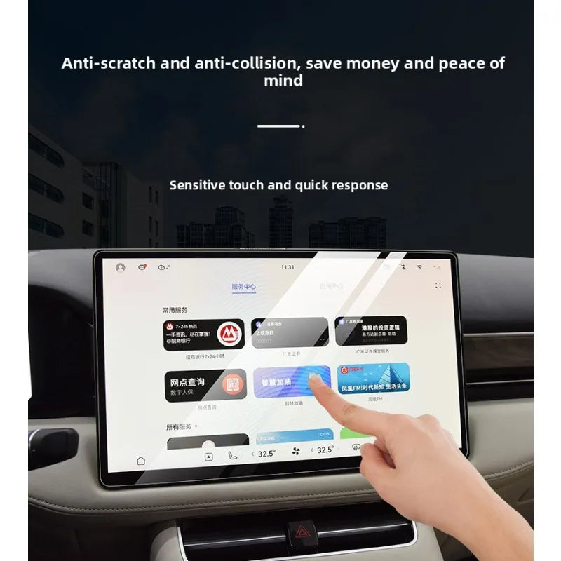 For 2025 Tesla Model YL Car Tempered Glass Screen Protector Central Control Navigation Screen Protector Interior Accessories