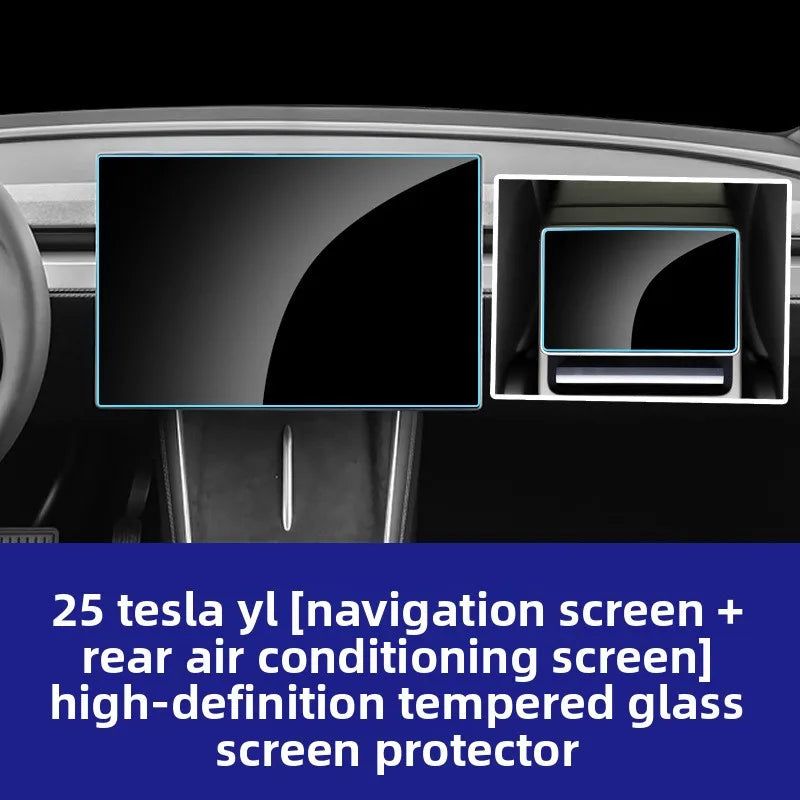 For 2025 Tesla Model YL Car Tempered Glass Screen Protector Central Control Navigation Screen Protector Interior Accessories