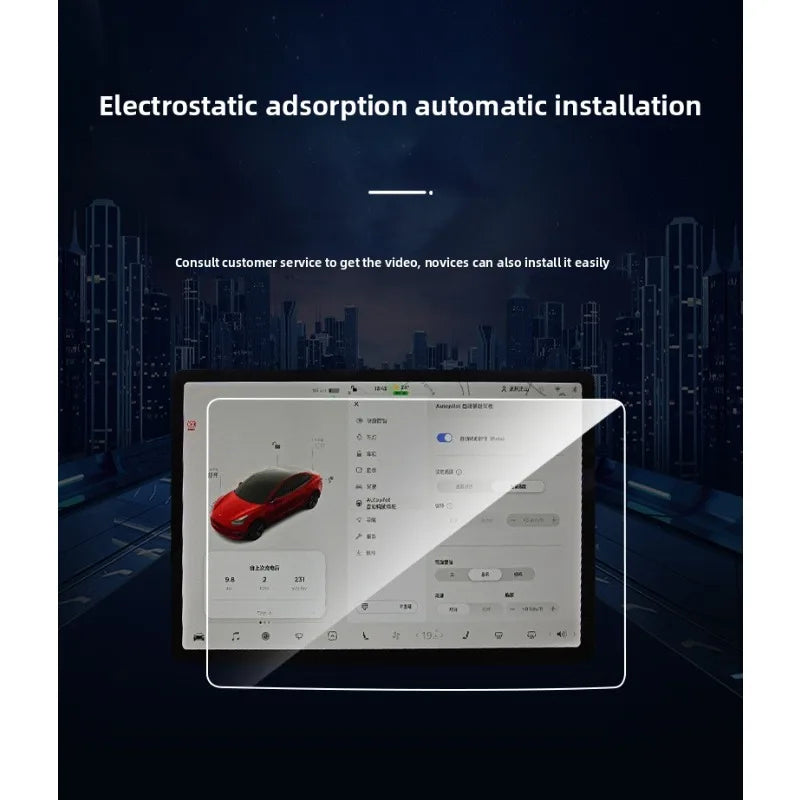 in stock Hard film for Tesla 3 Y X S central control navigation screensaver glass tempered film car interior accessories