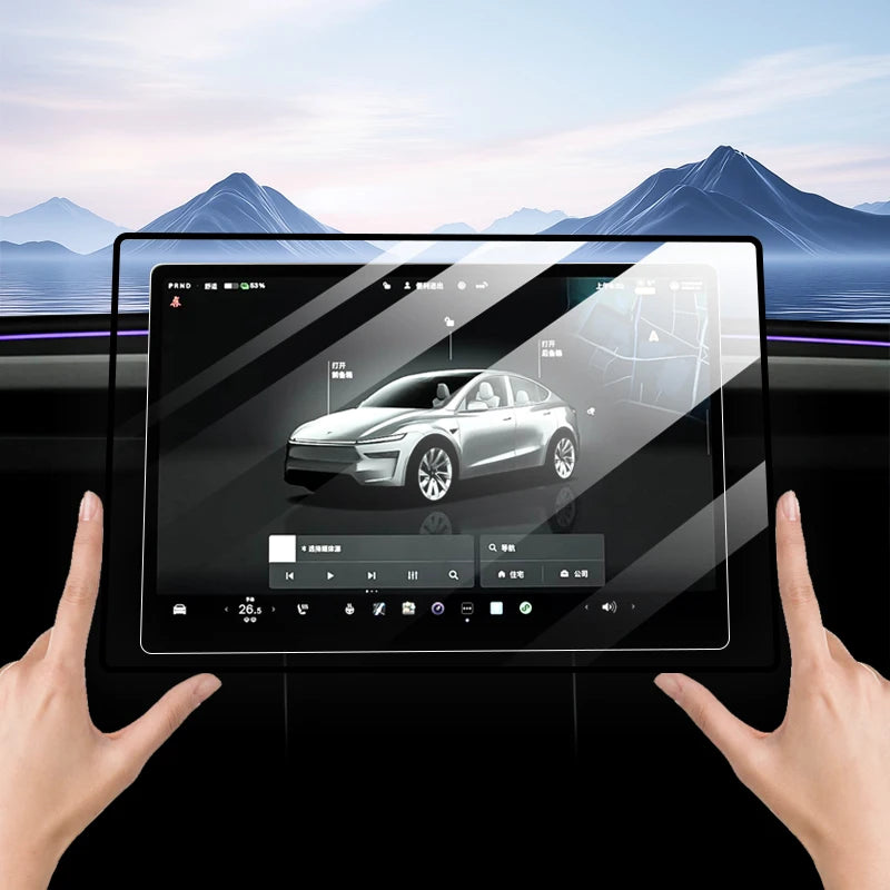 16 Inch Tempered Glass Screen Protector for 2026 Tesla Model Y YL Full Cover CarCenter Control Rear Touch Screen Protective Film