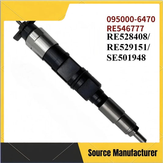 Common Rail Injector Fuel Injector 095000-6470 RE546777 for John Deere Engine 6090 9.0L Excavator-car accessories Fast Delivery