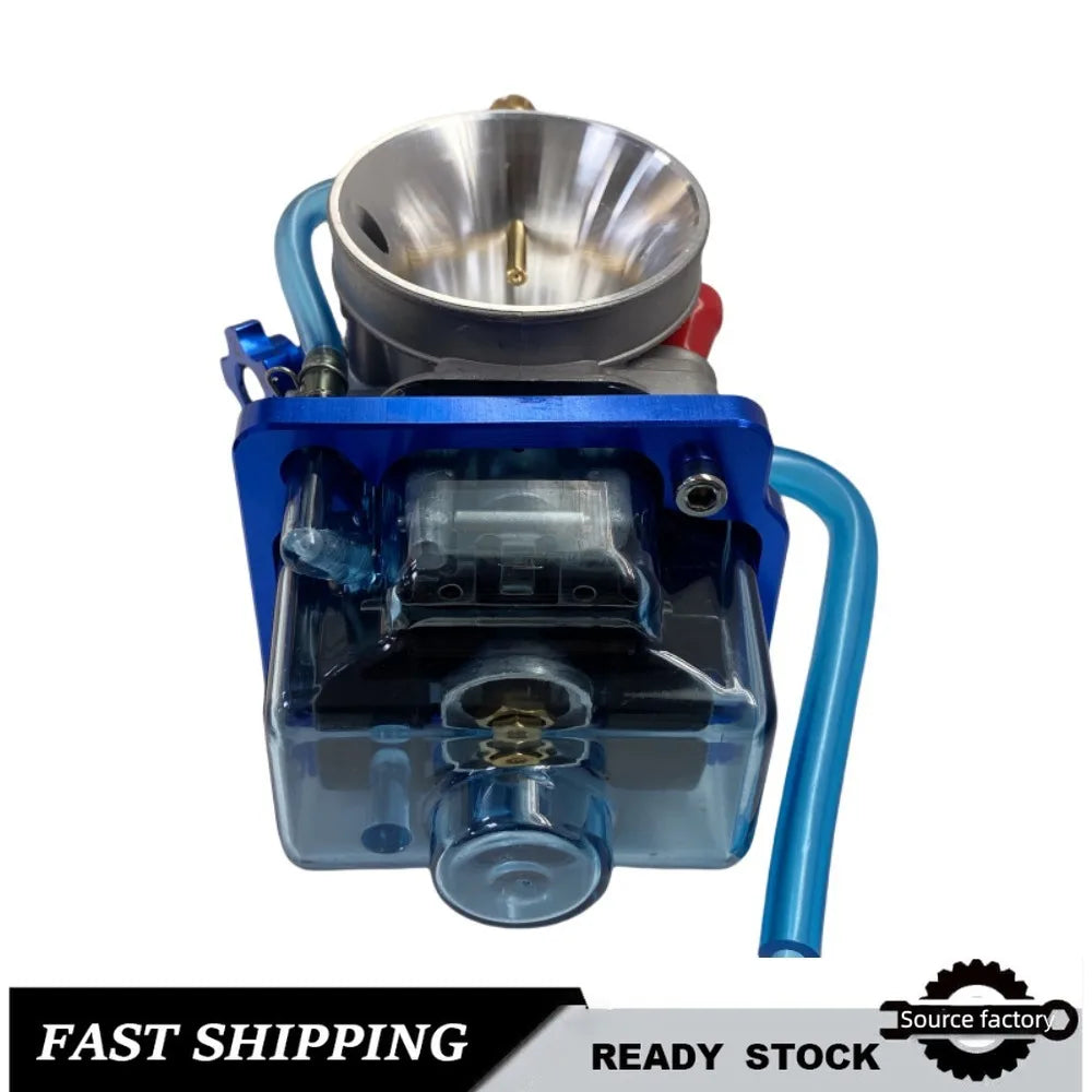 Carburetor for PWK21 24 26 28 30 32 34mm Transparent Blue Bottom Cover CNC High Speed Motorcycle Modification Accessories